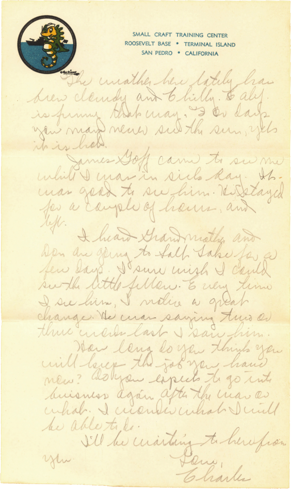 Letter home, page 2; May 8, 1944