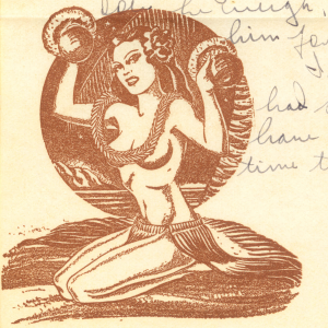 Stationery artwork; October 24, 1944